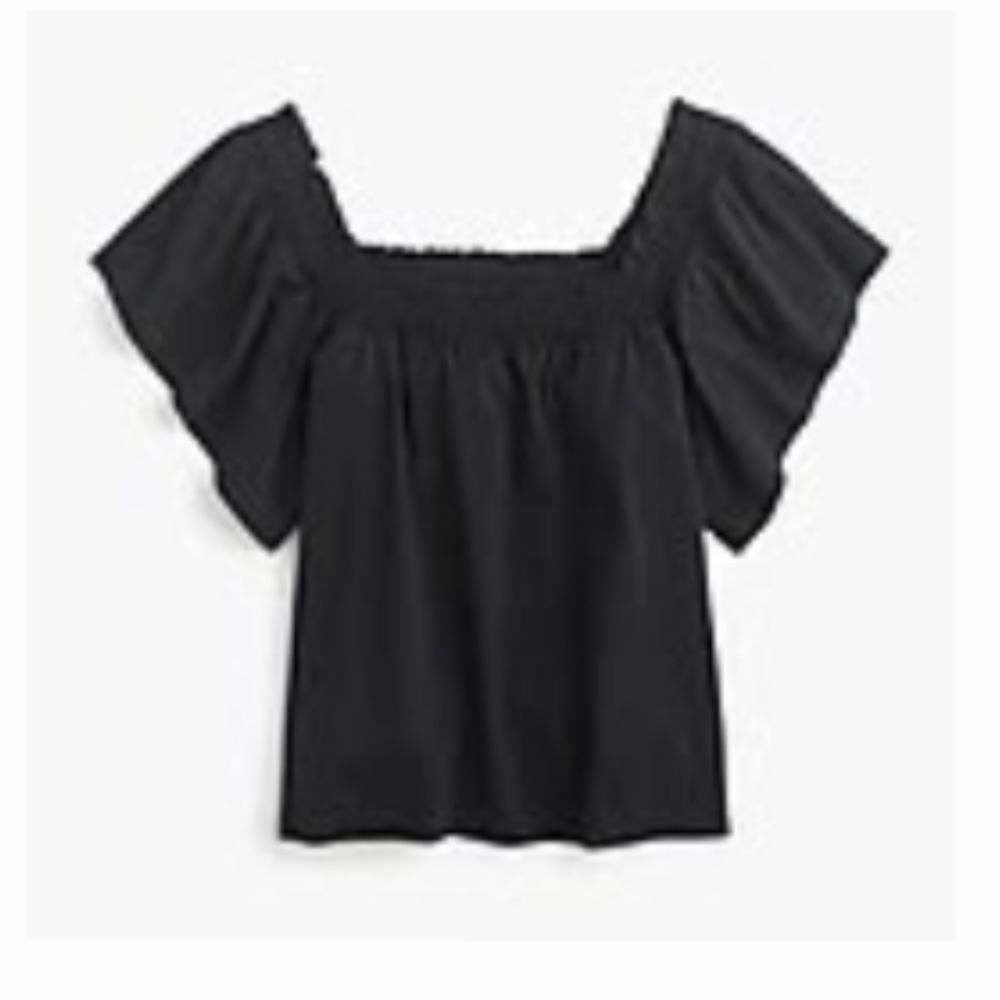 NWOT J Crew Smocked Square Neck Top